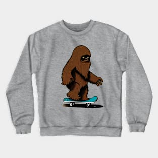 Bigfoot Sasquatch Skateboarding Crewneck Sweatshirt